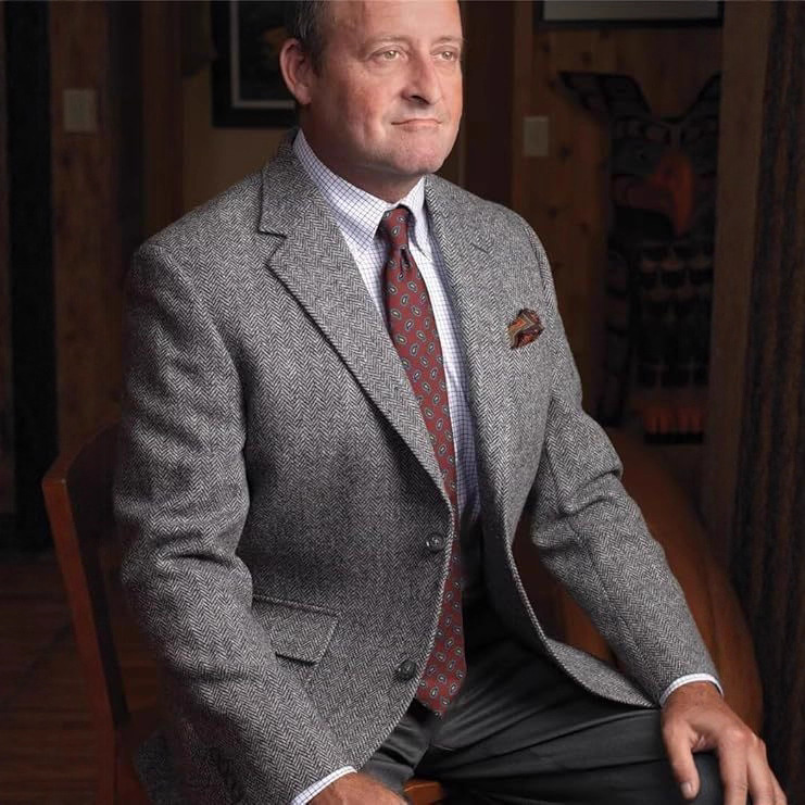 British-style Men's Suit Single-breasted Jacket Herringbone - الصورة 3