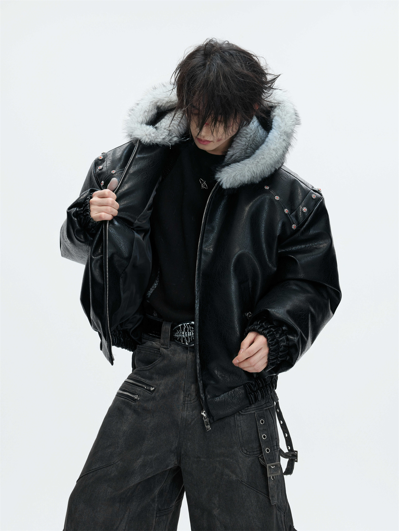 Hooded Extra-thick Fleece-lined Winter Coat - الصورة 4