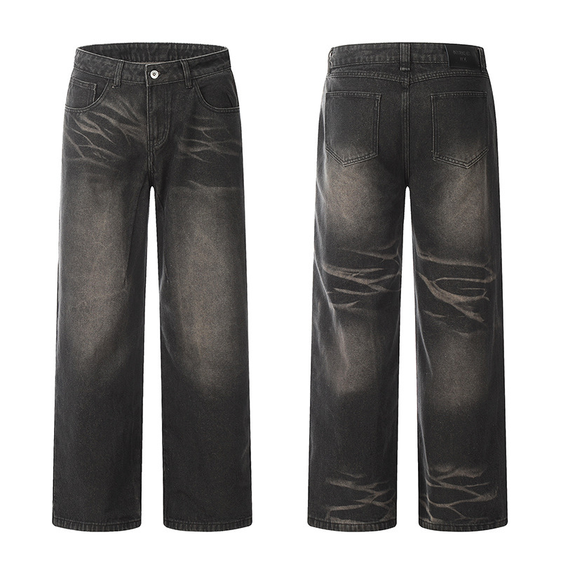 Retro Fashion Gradient Straight Jeans Men - Image 4