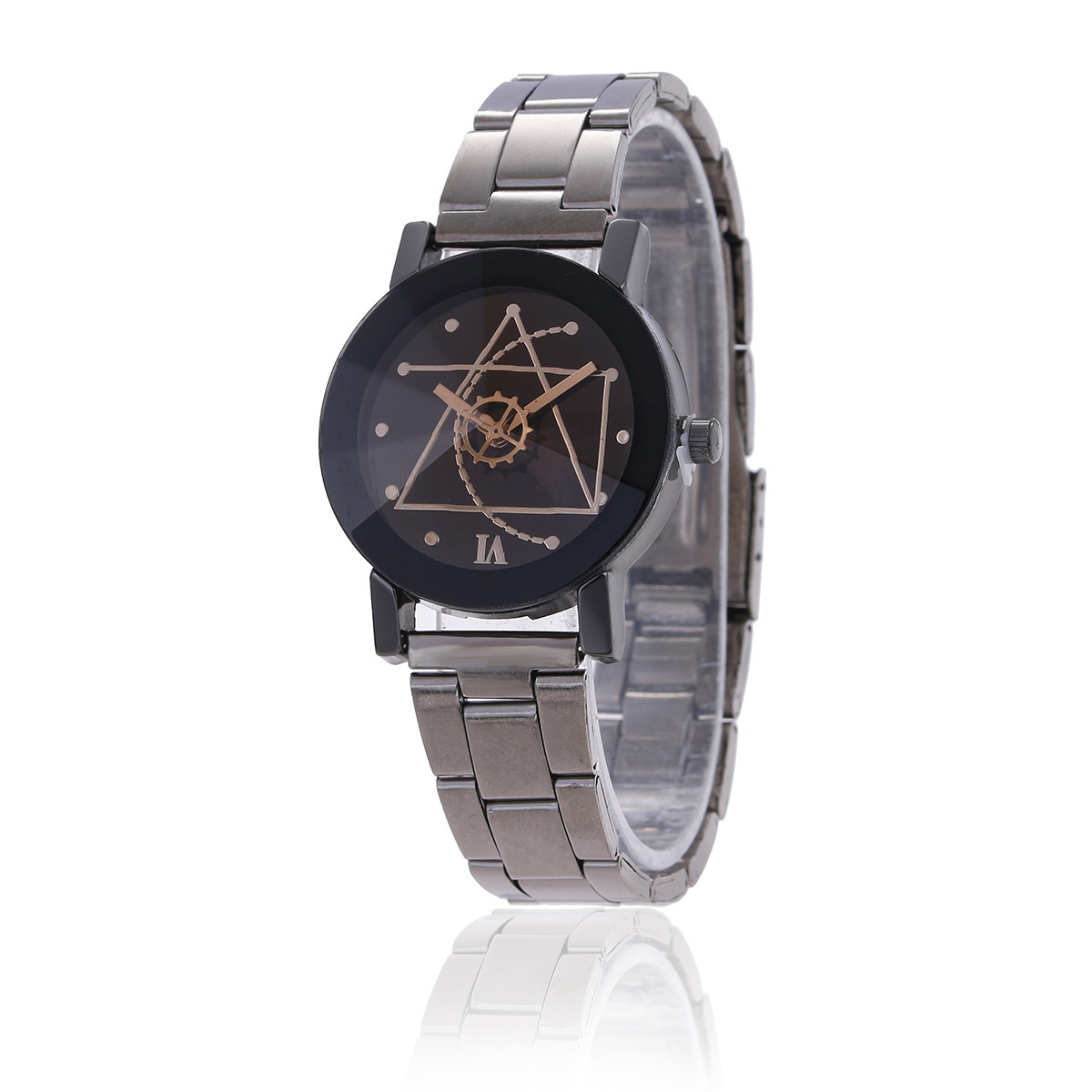 Compass Steel Band Gear Pointer Dial Men's And Women's Quartz Watches - Image 6