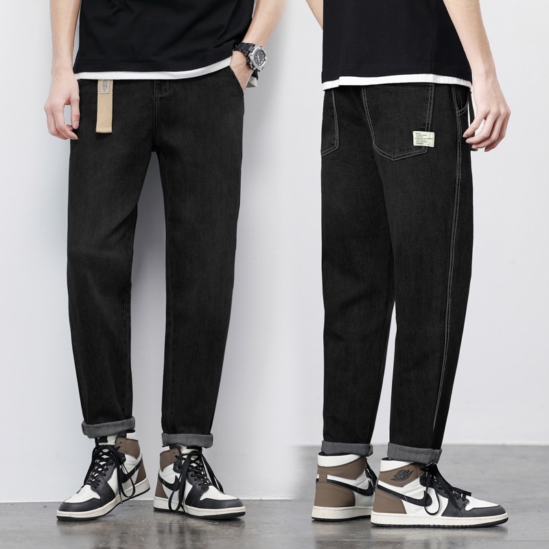 Thin Denim Jeans Mens Loose Straight-leg Fit - الصورة 6