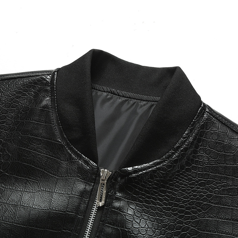 Fashionable Casual Trendy Leather Jacket Coat For Men - الصورة 4