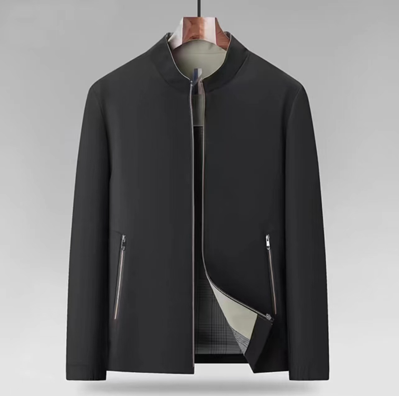 Men's Fashionable Stand-Neck Loose Casual Jacket - الصورة 3