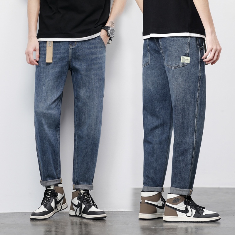 Thin Denim Jeans Mens Loose Straight-leg Fit - الصورة 5