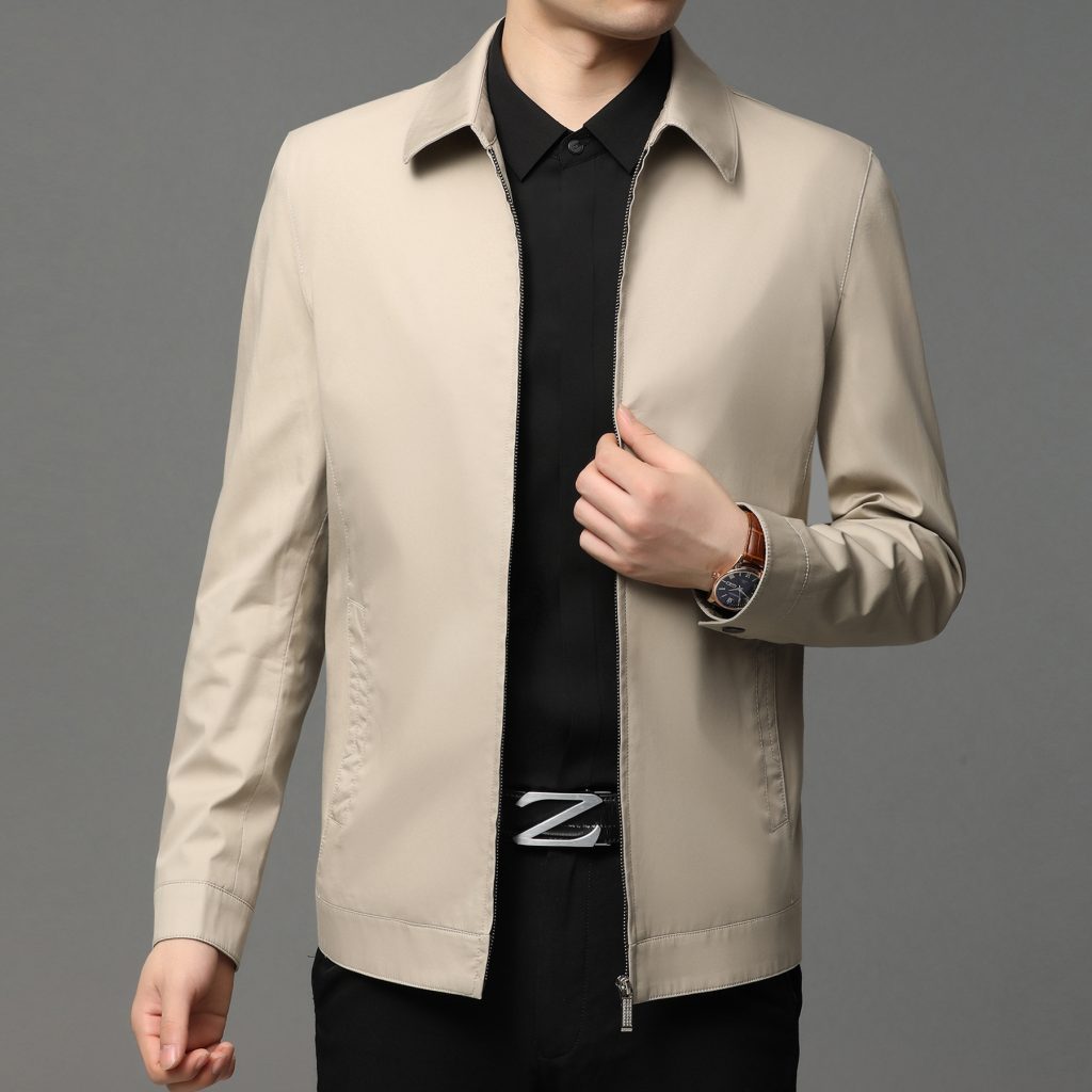 Cotton Fashionable Loose-fit Casual Zip-up Jacket