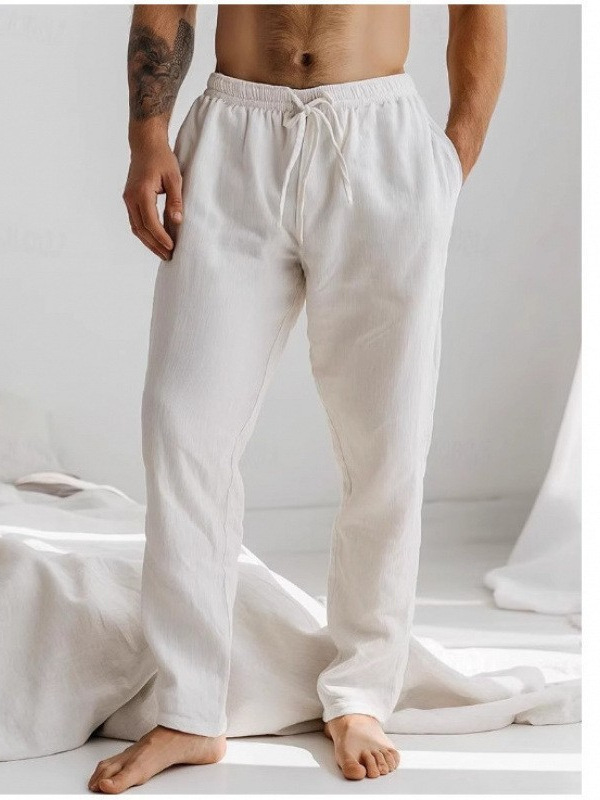 Mens Loose Comfortable And Breathable Straight-leg Trousers - الصورة 2