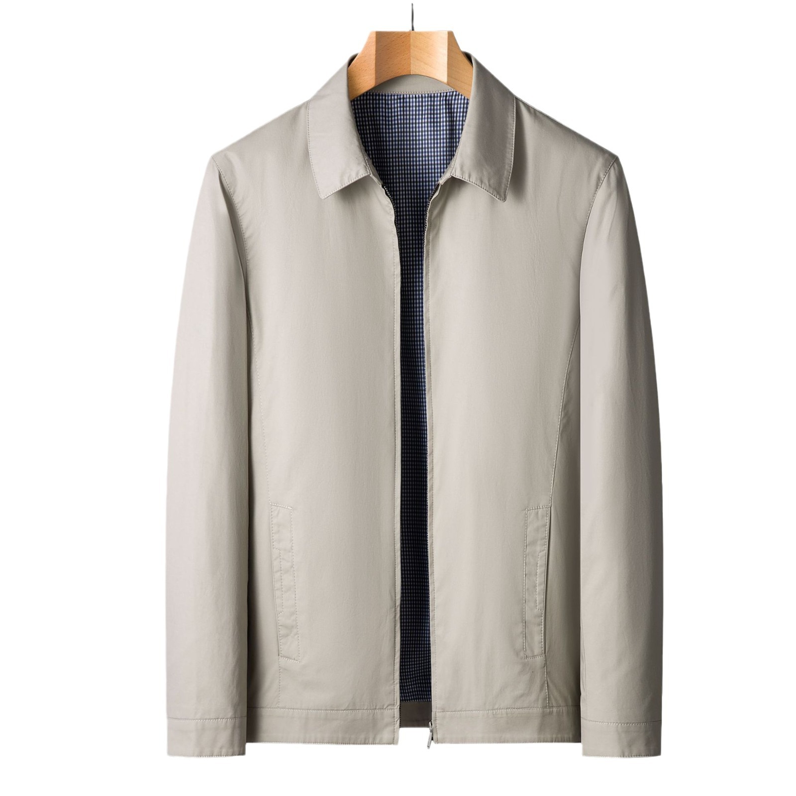 Cotton Fashionable Loose-fit Casual Zip-up Jacket - الصورة 5
