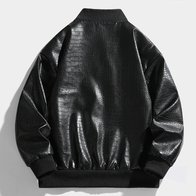 Fashionable Casual Trendy Leather Jacket Coat For Men - الصورة 3
