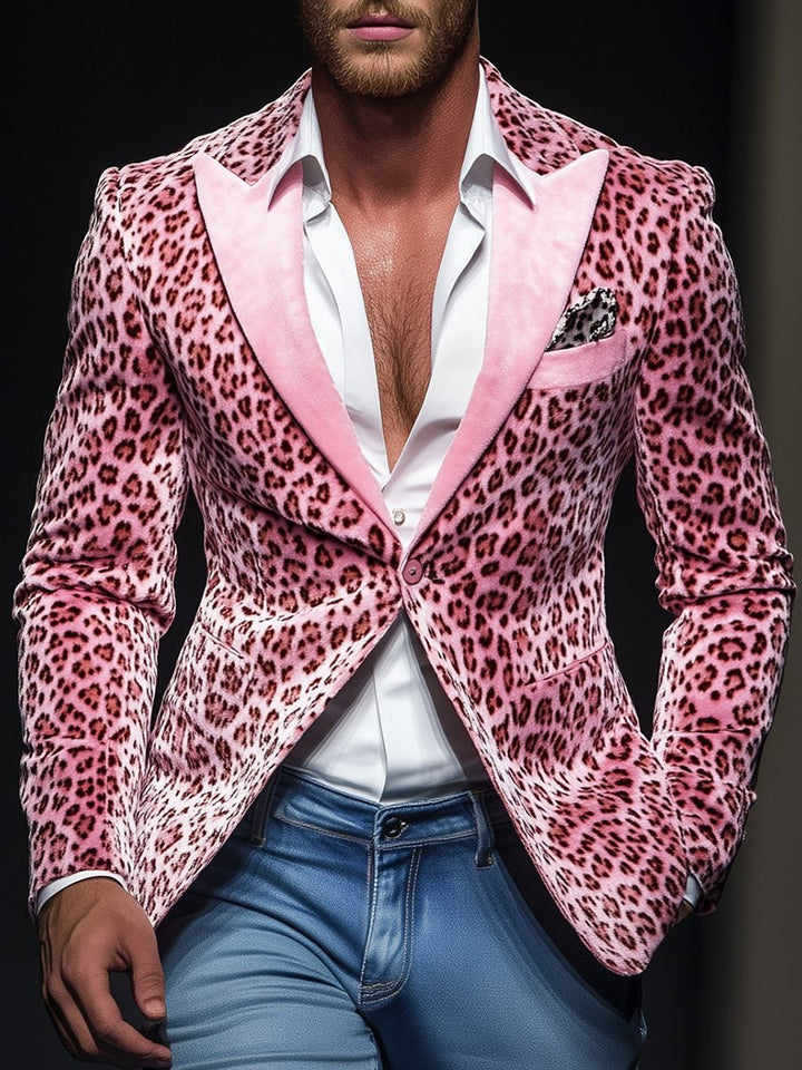 European And American-style Slim-fit Leopard-print Two-piece Suit - الصورة 4