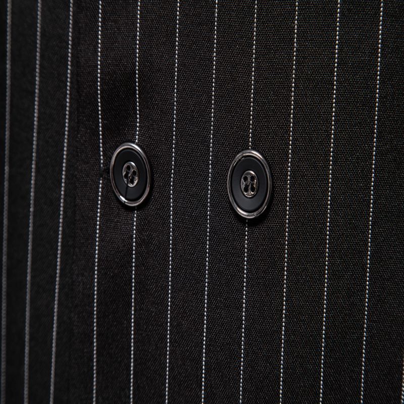New Mens Stylish Vertical-striped Double-breasted Waistcoat - الصورة 4