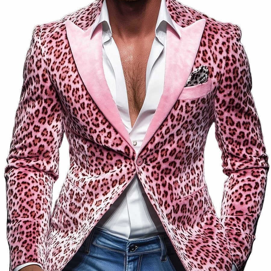 European And American-style Slim-fit Leopard-print Two-piece Suit - الصورة 3