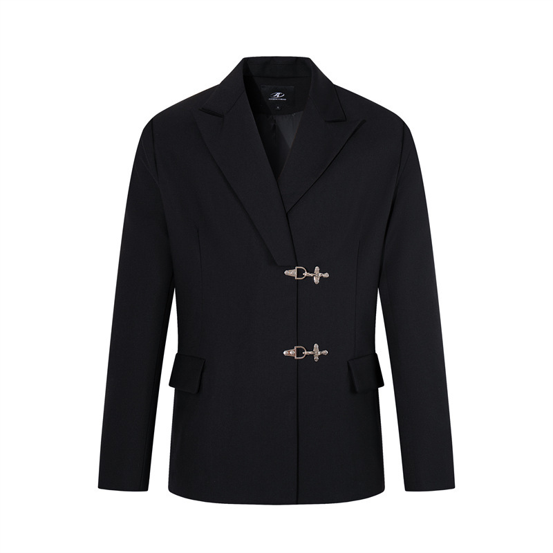 Casual Blazer With A Snap-button Closure