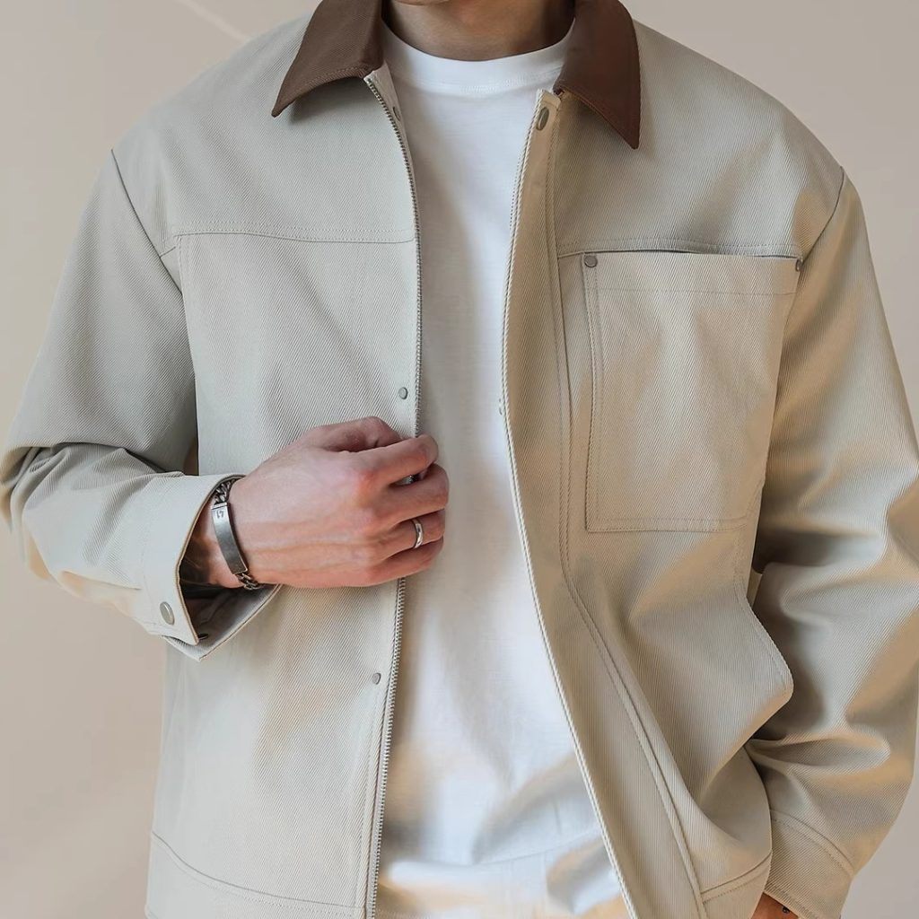 Mens Fashionable Casual Vintage Lapel Jacket
