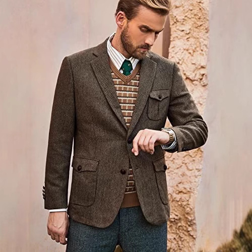 British Men's Formal Suit Tie Student-style Mature Style Jacket