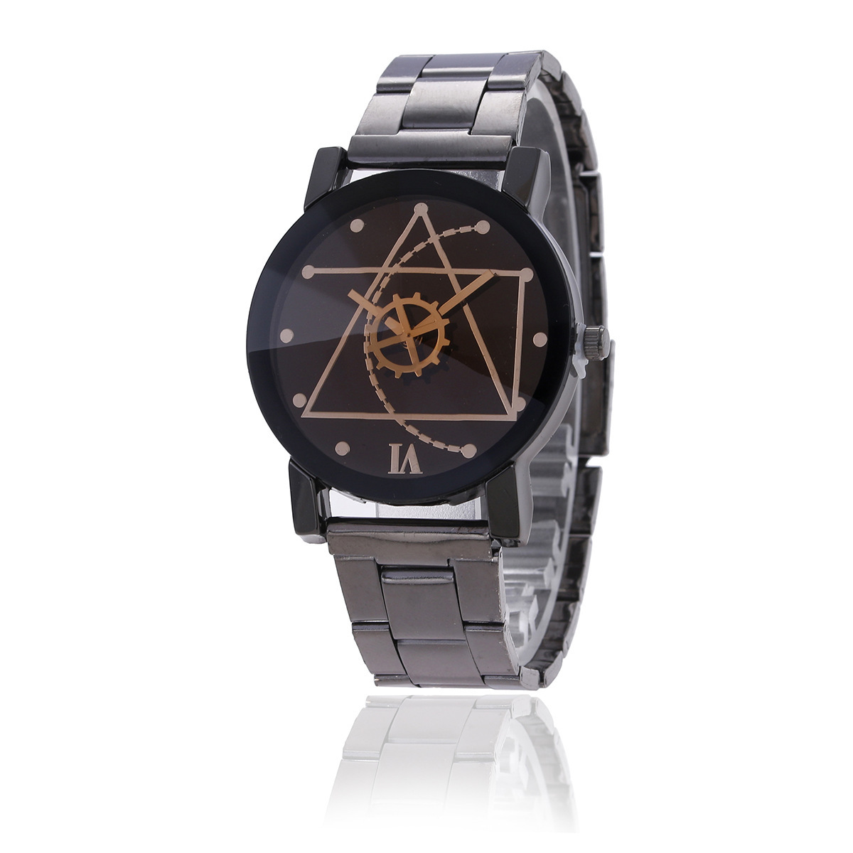 Compass Steel Band Gear Pointer Dial Men's And Women's Quartz Watches - Image 3