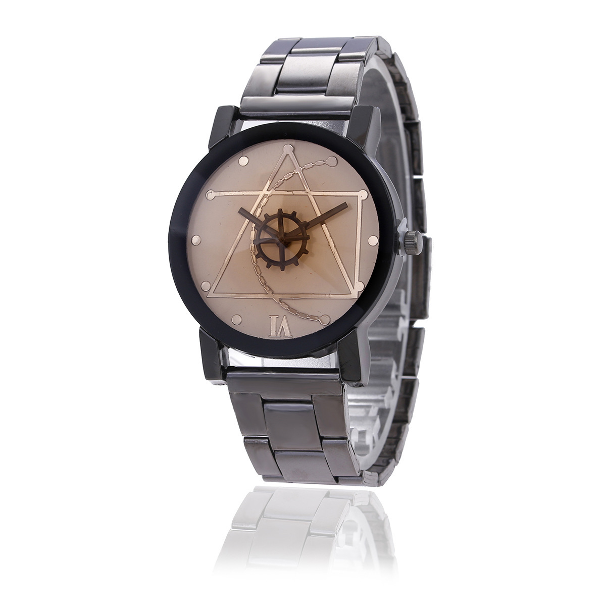 Compass Steel Band Gear Pointer Dial Men's And Women's Quartz Watches - Image 2