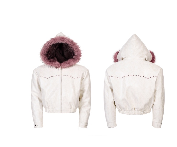 Mens Faux Fur Hooded Padded Jacket For Winter - الصورة 5