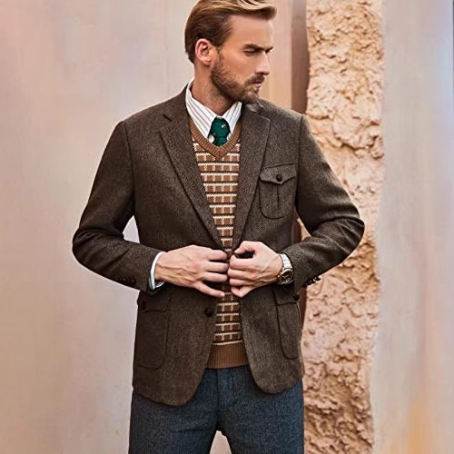 British Men's Formal Suit Tie Student-style Mature Style Jacket - الصورة 2