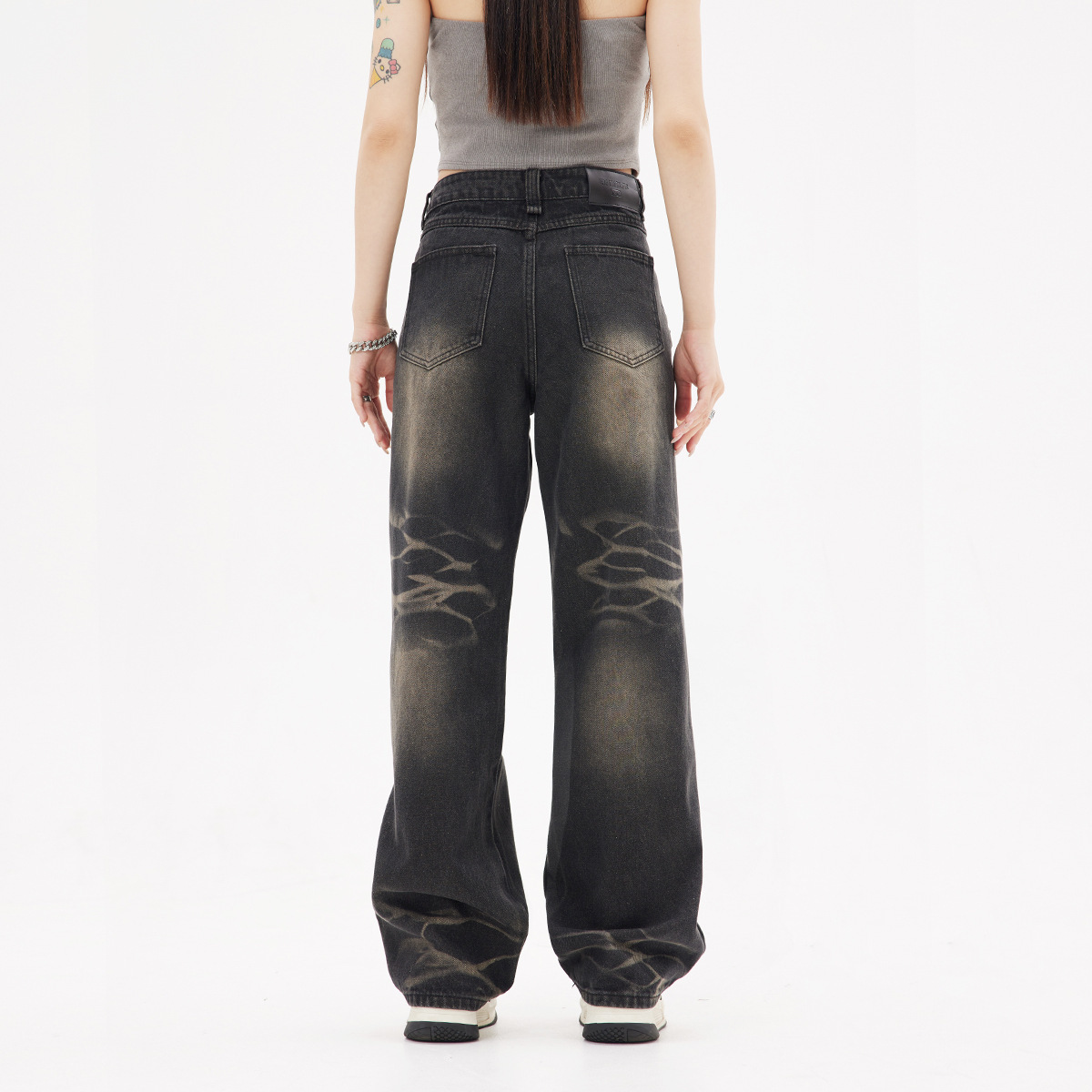 Retro Fashion Gradient Straight Jeans Men - Image 3